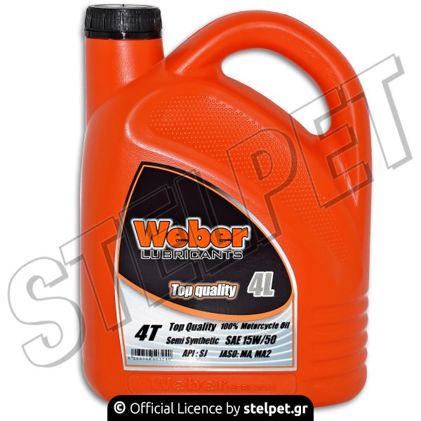 Λάδι κινητήρα 4T 15W50 Ημισυνθετικό 4L Weber